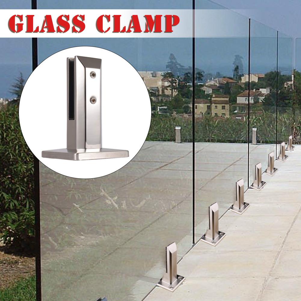 304 Stainless Steel Swimming Pool Floor Glass Glamps Balustrade Railing Post For Balcony Garden Deck Ground Handrail Accessories
