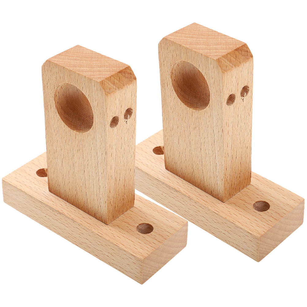 Soporte de barra de cortina de madera, soportes de barra de cortina de madera para decoración del hogar, ganchos de soporte ciego, accesorios para cortinas, 2 uds.