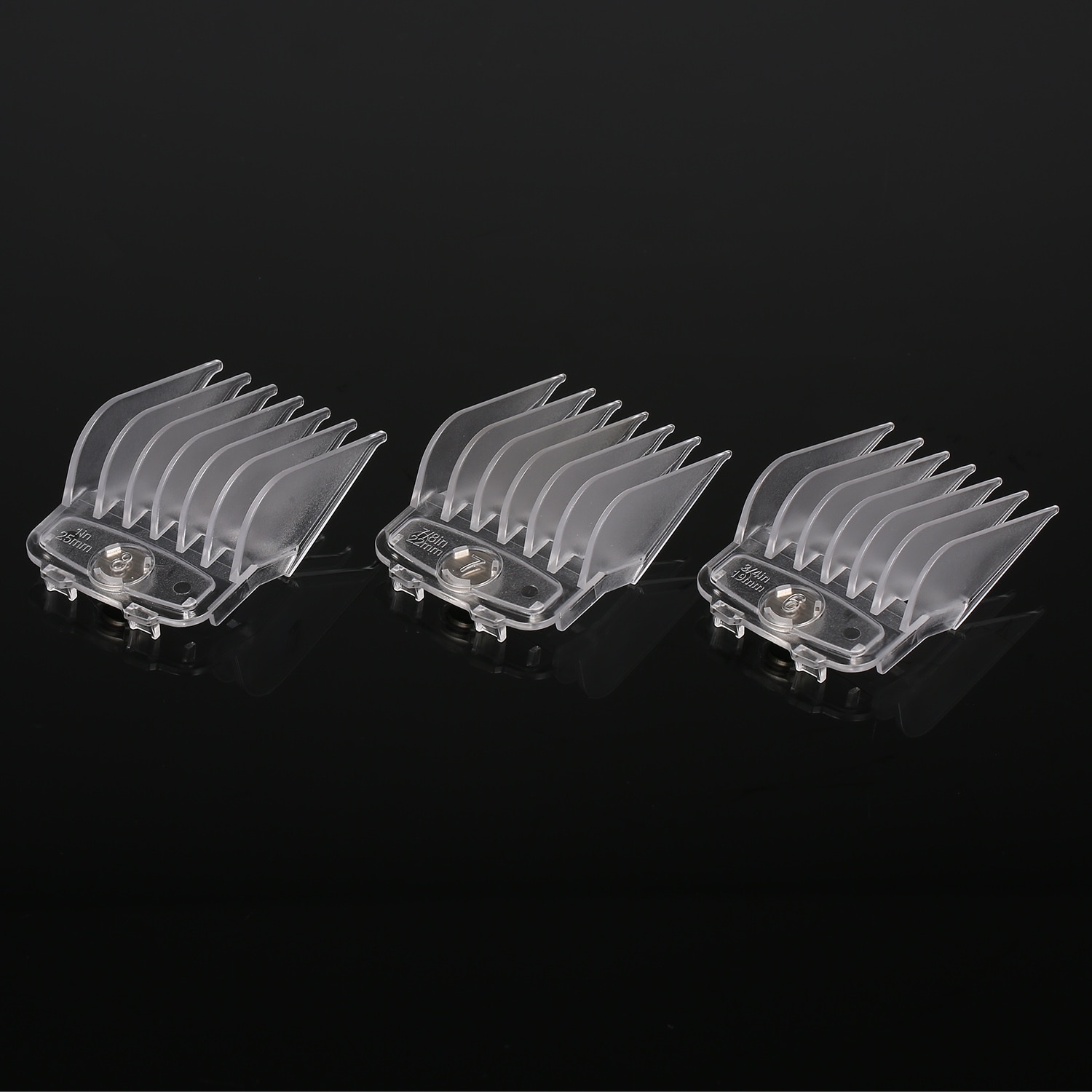 10 stuks tondeuse kammen gids kit magnetische transparante plastic tondeuse opzetstukken kapsalon gereedschap