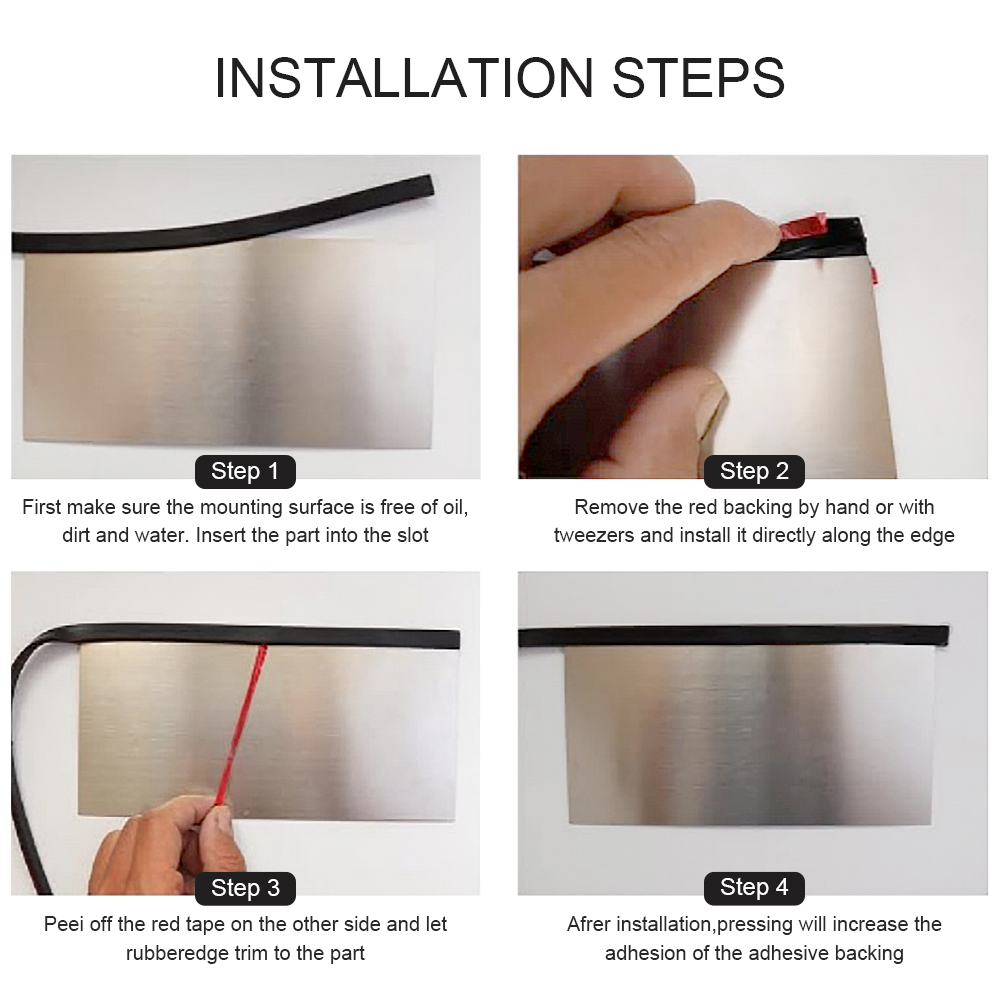 3M Car Door Edge Protector Seal Strip Trim U-Shape Rubber Guard Weather Seal Waterproof EPDM Seal Edge Shield Car Accessories