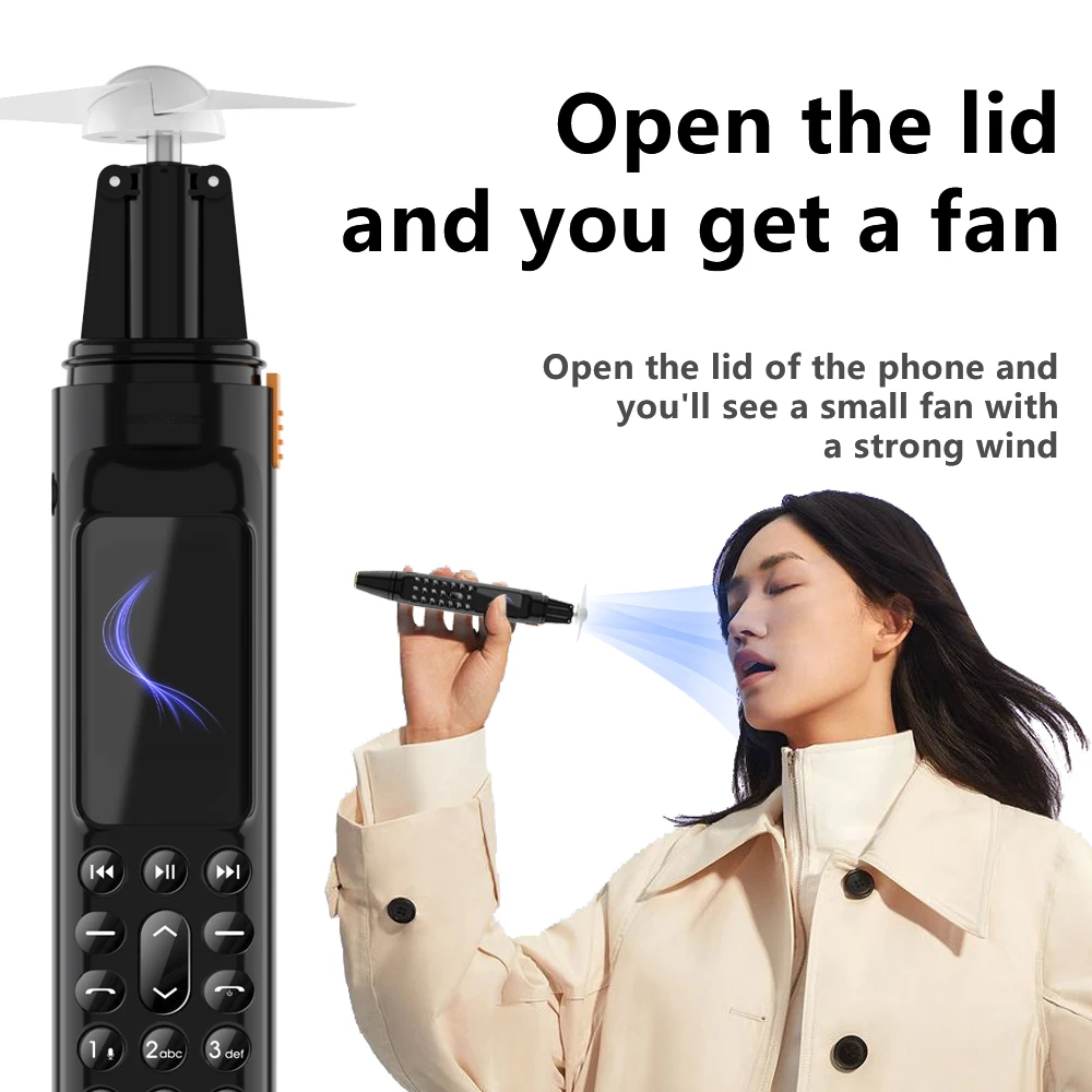 Niedriger Preis SERVO BM111 3-in-1 praktisch Stift Telefon Tragbare Fan Magie Stimme Bluetooth Zifferblatt Kleine Funktion praktisch FMRadio