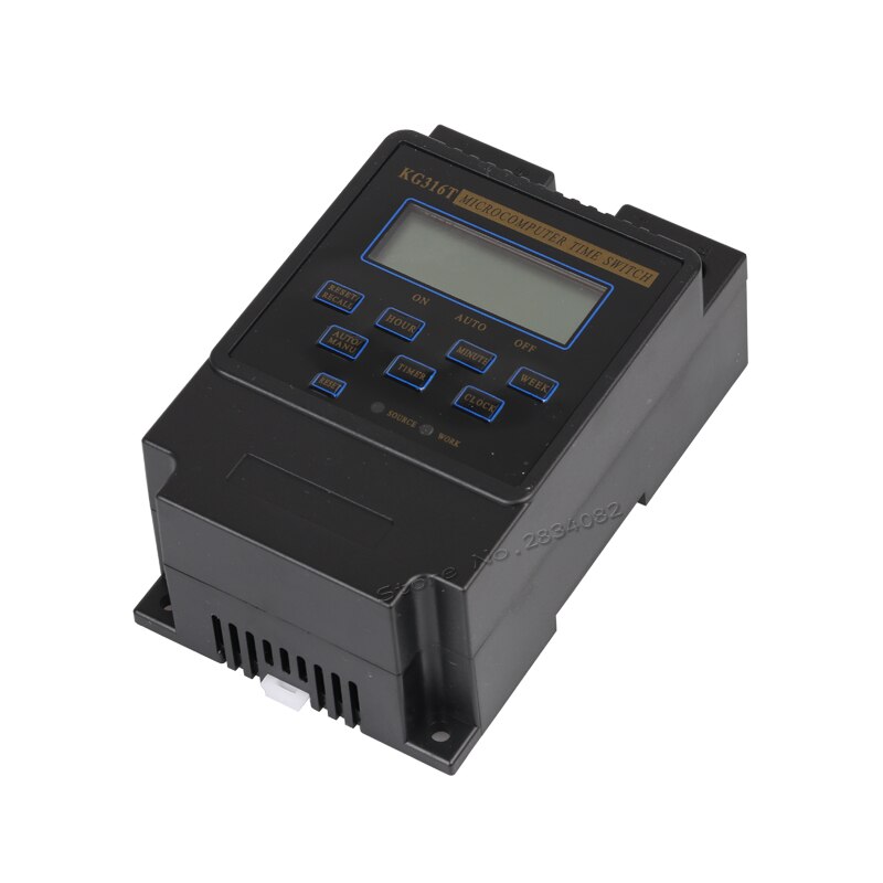 220V 50Hz Digital LCD Time Controller Microcomputer Time Control Switch KG316T Din Rail