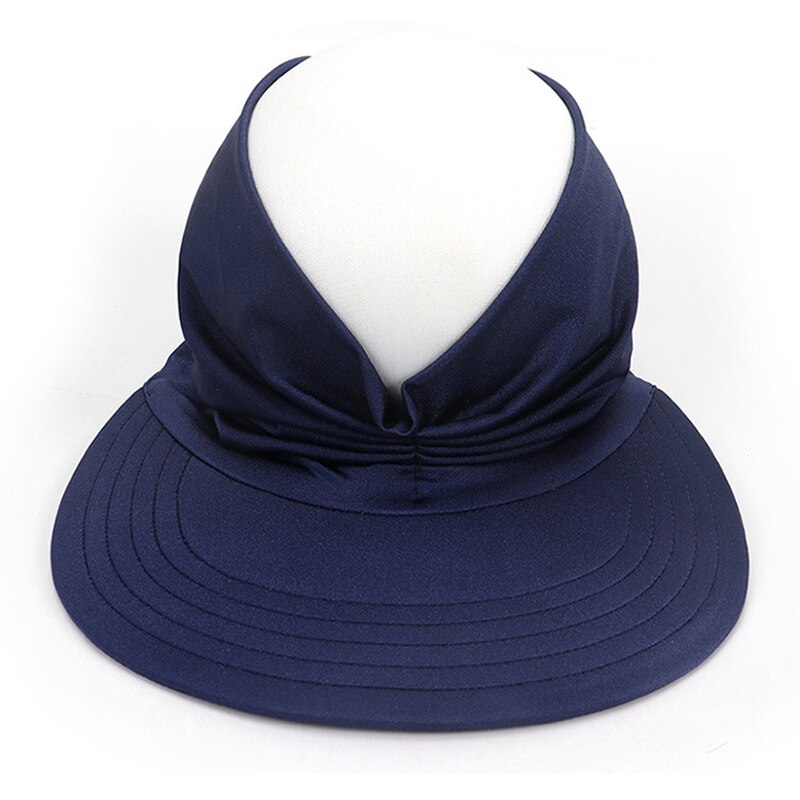 Women's Summer Sun Hat Anti-ultraviolet Elastic Hollow Top Sun Visor Hat