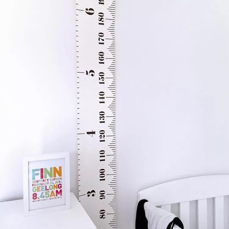 Medidor de pared para niños, regla de medición de crecimiento de altura colgante, decoración de guardería