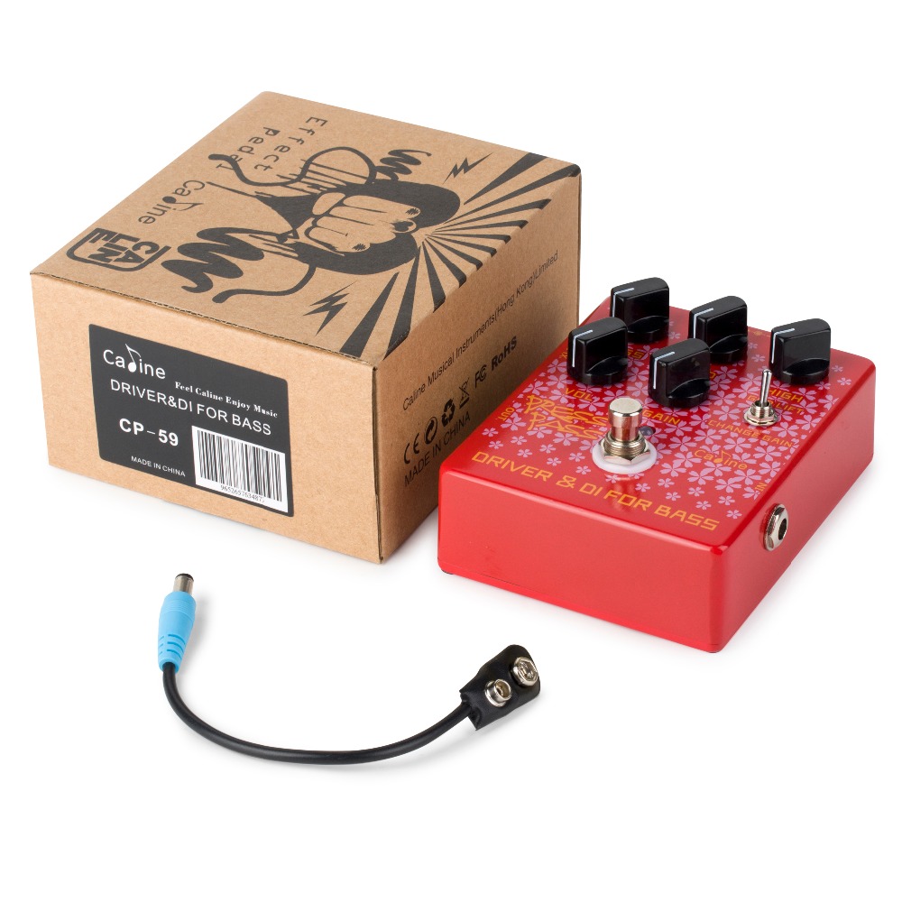 Caline CP-59 Driver Electronic Guitar Bass Effects Pedals Bass Amp DI Classic Tube Red Pedal