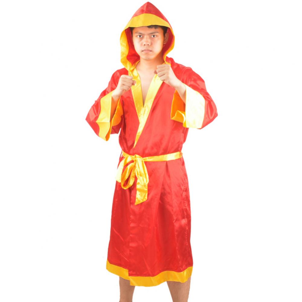Männer Boxen Kleid MMA Boxkampf Muay thailändisch Männer Mit Kapuze Lange Hülse Mantel Kleid Uniform Kostüm