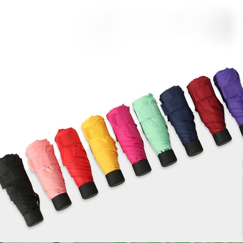 5 ganger parasoll flat lys lomme lett paraply parasoll sammenleggbar flerfarget paraguas plegable mujer mini paraplyer