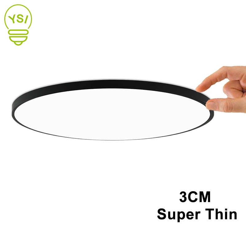 Moderne Led Plafondlamp 220V 240V Led Lamp Woonkamer Verlichting Ronde & Vierkante 3 Cm Super Dunne led Licht Voor Slaapkamer Keuken