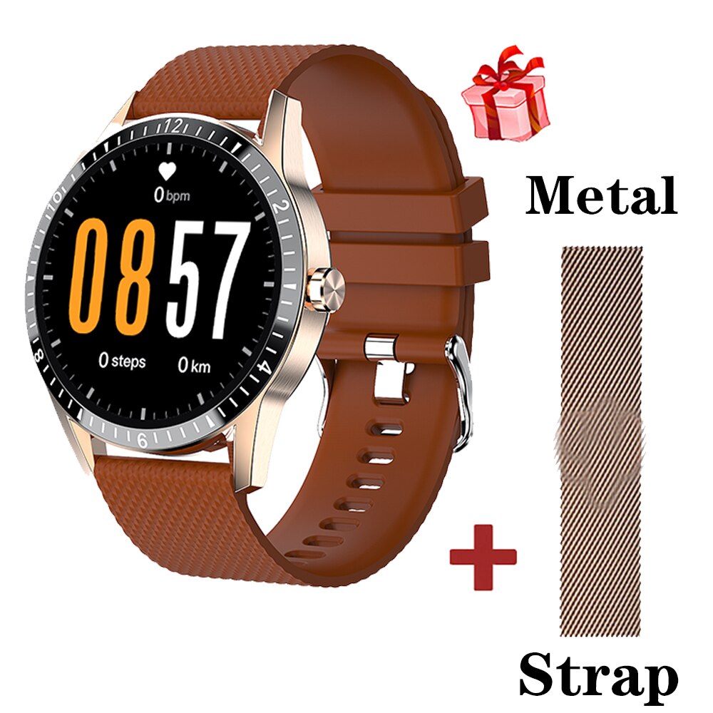 Montre connectée Y20 pour hommes, entièrement tactile, prise en charge des appels Bluetooth, moniteur de fréquence cardiaque, pour téléphone Android IOS PK G20: BW Add Gold Steel