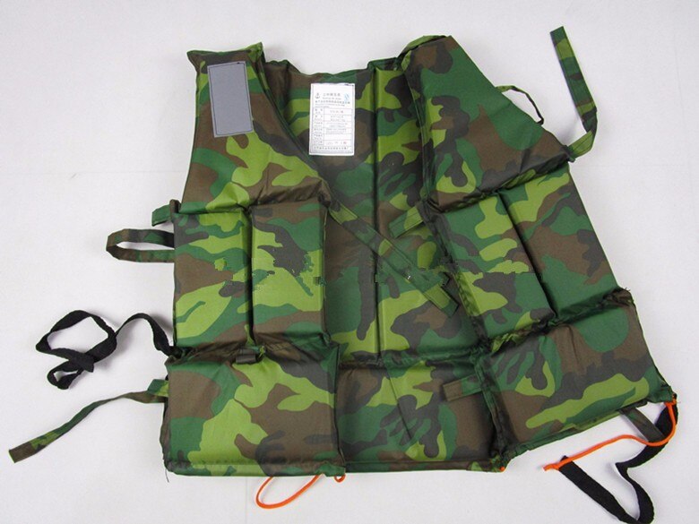 Chaleco salvavidas para adultos, ropa de camuflaje para pesca, natación, rafting, surf, control de inundación, chaleco grueso