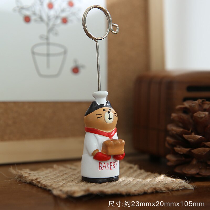 Leuke Kawaii Basis Bruiloft Tafel Naam Nummer Houder Feestdecoratie Kaarthouders Foto Memo Opmerking Foto Clip Houder: Grey