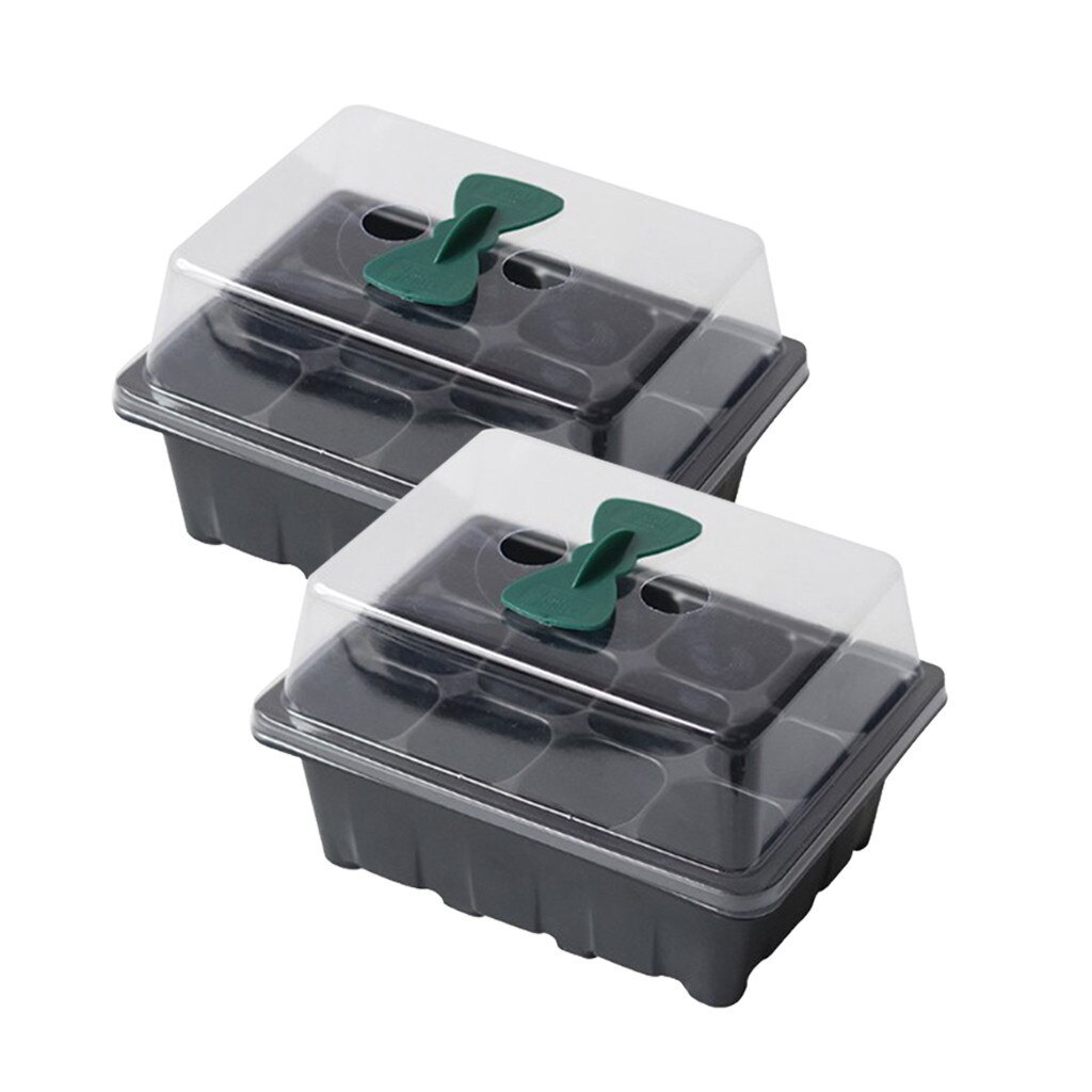 12 Hole Plant Seed Grows Box Nursery Seedling Starter Garden Yard Tray: Default Title