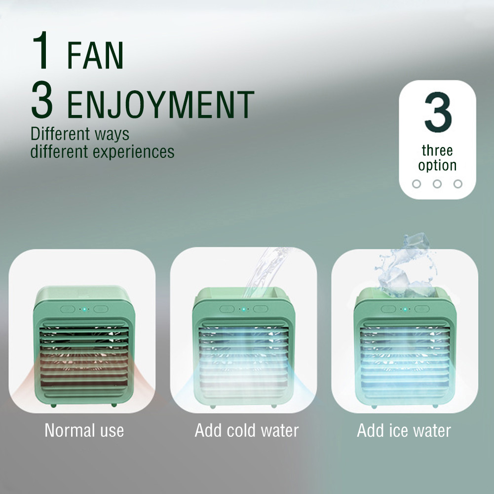 2024 Mini Draagbare Usb Oplaadbare 3 Versnellingen Airconditioner Koeler Ventilator Airconditioner Luchtkoelventilator Kantoor Desktop Ventilator