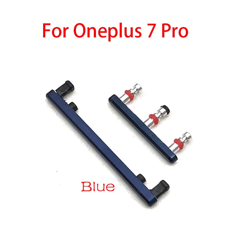 側のボリュームボタン + 電源オン/オフ Buttton キーセット交換部品 Oneplus 2 3 6T 7 プロ: 7 Pro Blue