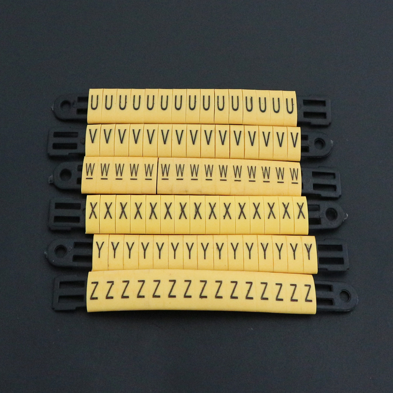 330PCS black on yellow Route Marker Kit K-Type Cable marker tags cable number markers for cables to A to Z numbers 0 to 9