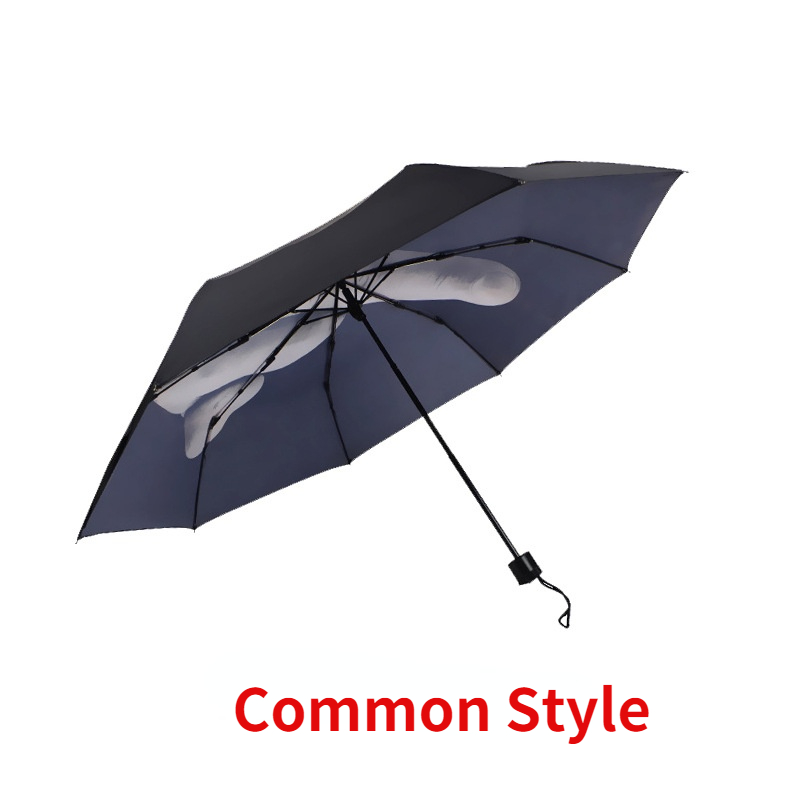 The Middle Finger Umbrella Personality Sunny and Rainy Umbrella Travel Windproof Folding Umbrellas Rain Gear: Common Style