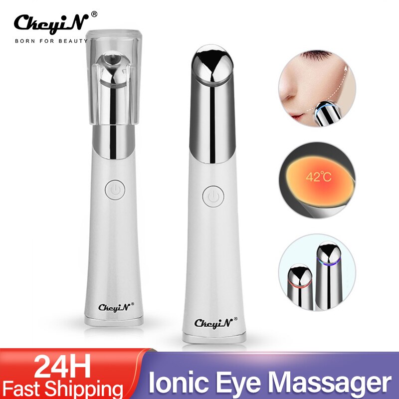 CkeyiN-masajeador de ojos eléctrico, terapia de luz LED, vibrador , antiarrugas, eliminación de ojeras, cuidado de los ojos, masajeador de elevación