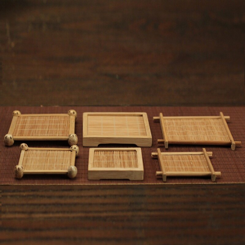 Japanischen stil Hand Quadrat Tee Pad Teekanne Bahn Tisch Isolierung dauerhaft Pad Halfter Tee Tasse Pad Tischsets Dekor