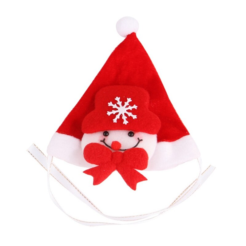 Huisdier Christmas Santa Hoed Hond Kat Verstelbare Grappig Cosplay Caps Nieuwjaar Decoratieve Cap Kostuum 2 2 2 2 1