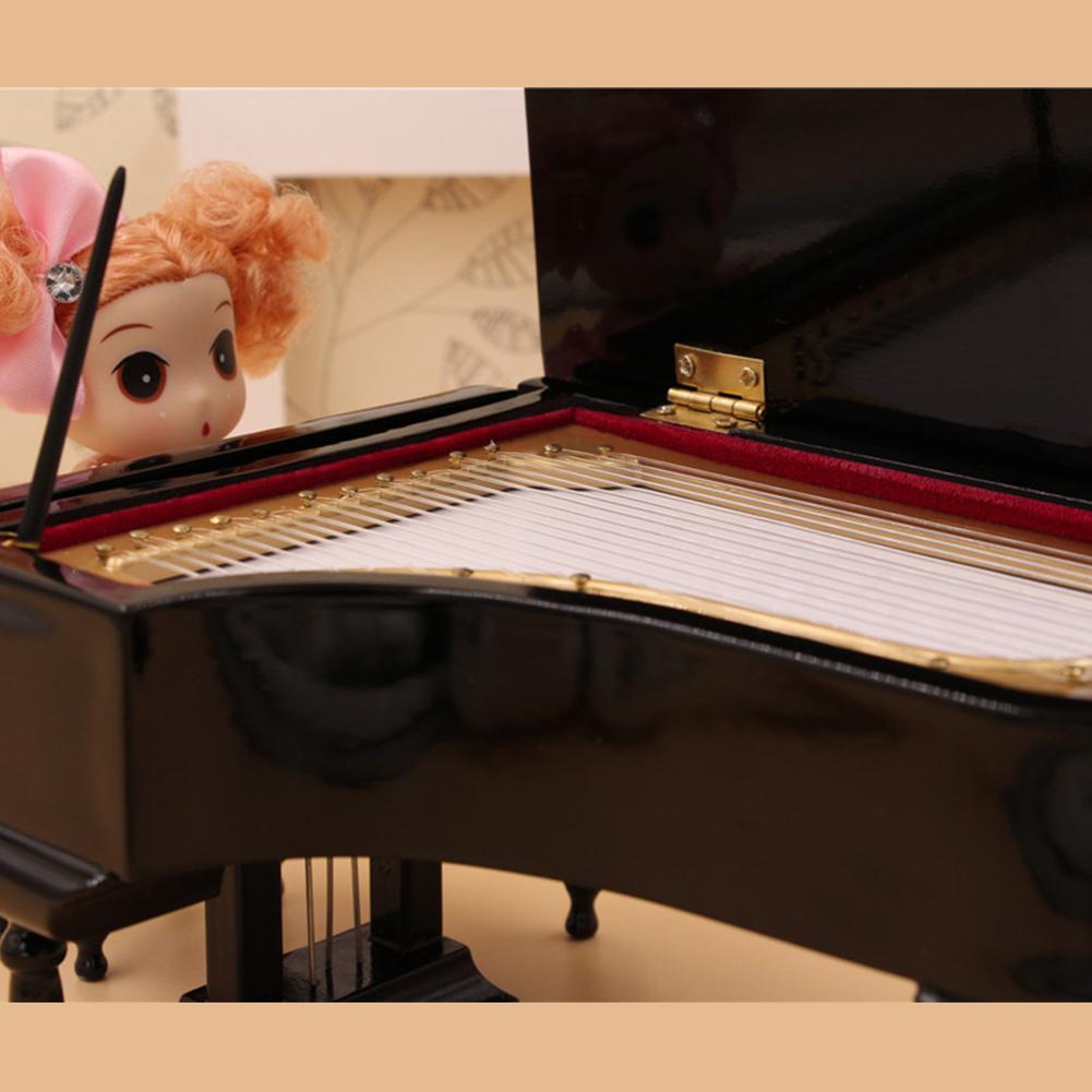 Miniature flygel model forsamling replika mini klaver med skammel musikinstrument samling dekorative ornamenter display