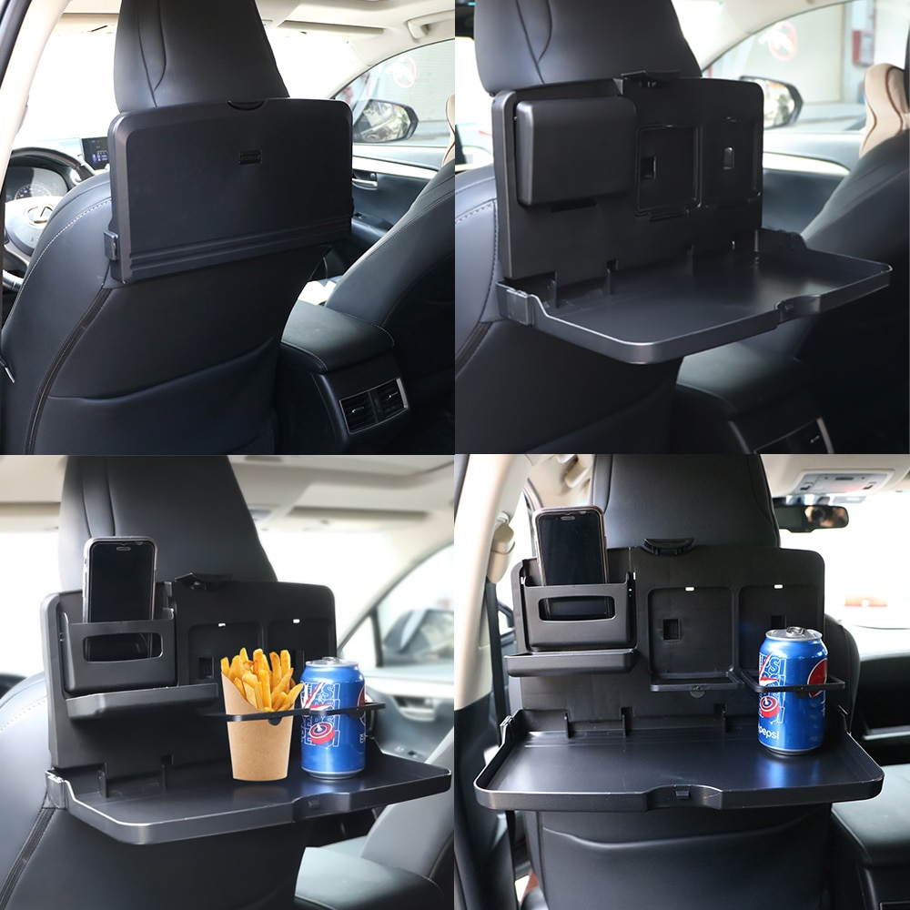 Bil foldning mad kop bakke bil styling spisebord drikke holder bil indvendig opbevaring hylde bagsæde kop holder auto tilbehør