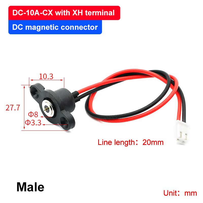 Conector magnético impermeable roscado 10-15A, Cable de carga de energía, contacto de succión magnético USB, Terminal de enchufe macho y hembra: Verde militar