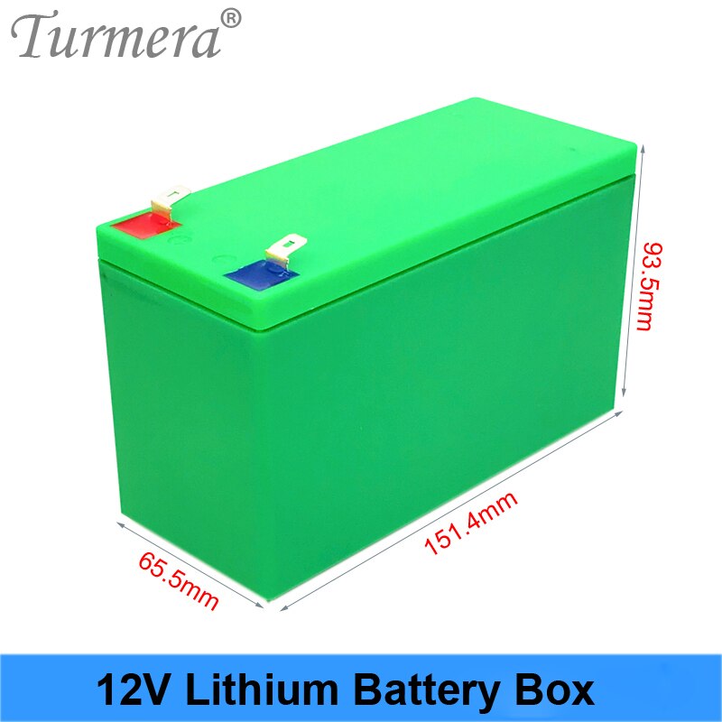 Turmera 12V 7Ah 10Ah 20Ah 23Ah Battery Shell Storage Box Case Can Build 21Piece 18650 Battery for Uninterrupted Power Supply 12V