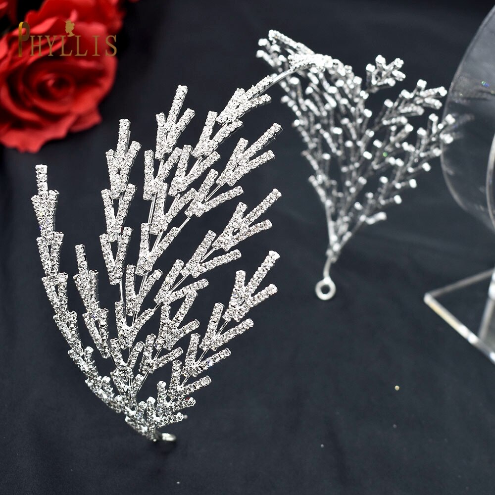 A271 ozdoba ślubna do włosów barokowa nakrycia głowy kryształowa biżuteria do włosów korona dla miss Rhinestone opaska ślubna diadem ozdoby do włosów: A254-S