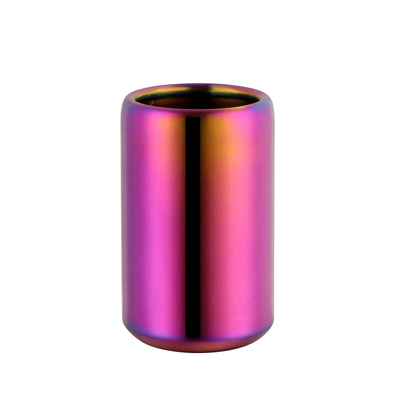 1/2 Stuks Rvs Fruit Vork Opslag Cup Dessert Snack Vork Buis Cup Kids Penhouder Opslag Cilinder thuis Party Gebruiksvoorwerp: rainbow / 2pcs