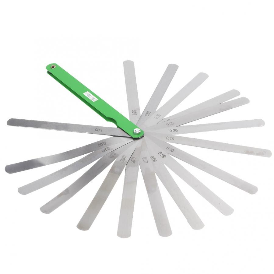 10pcs Stainless Steel Feeler Gauge 150mm Feeler Gauge 17 Blades 0.02-1mm Thickness gauges Measurement Tool
