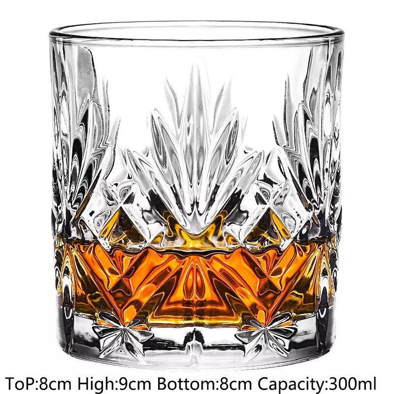 Whiskey Glasses,Old Fashioned Whiskey Glasses, Scotch Whisky, Bourbon, Cocktails, RUM, Durable Bar Spirit Glass: 6