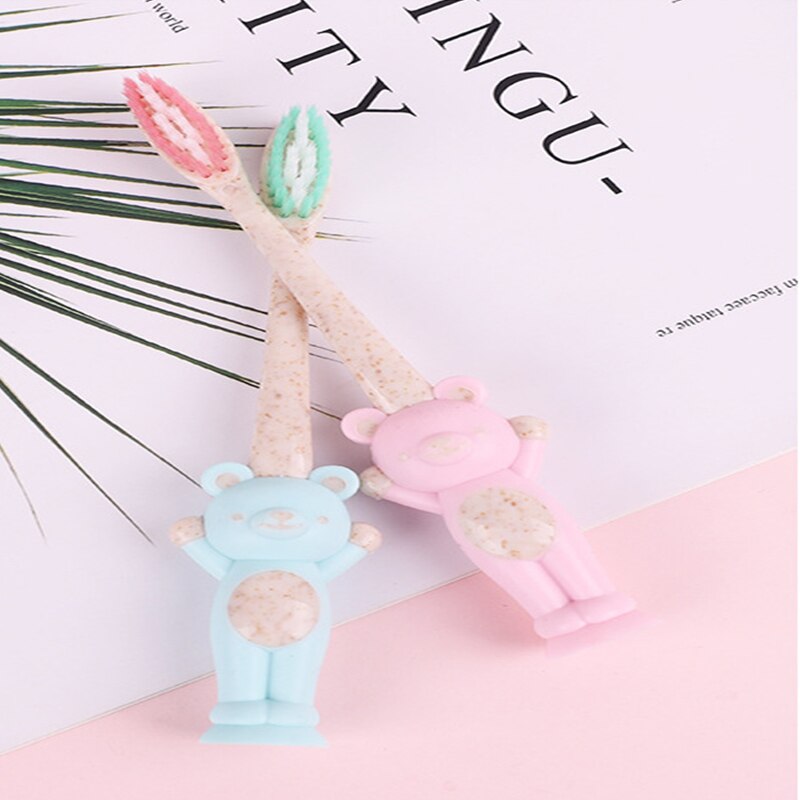 3Pcs/set Kids Cartoon Soft-bristled Toothbrush Children Cute Bear Styles Toothbrush Baby Training Toothbrushes Kid Tooth Nursing