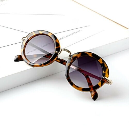 Kind Kids Jongens Meisjes Shades Baby Goggles Bril Kid Zonnebril Retro Zomer Kid Peuter Zonnebril UV400 Bescherming Brillen: Leopard