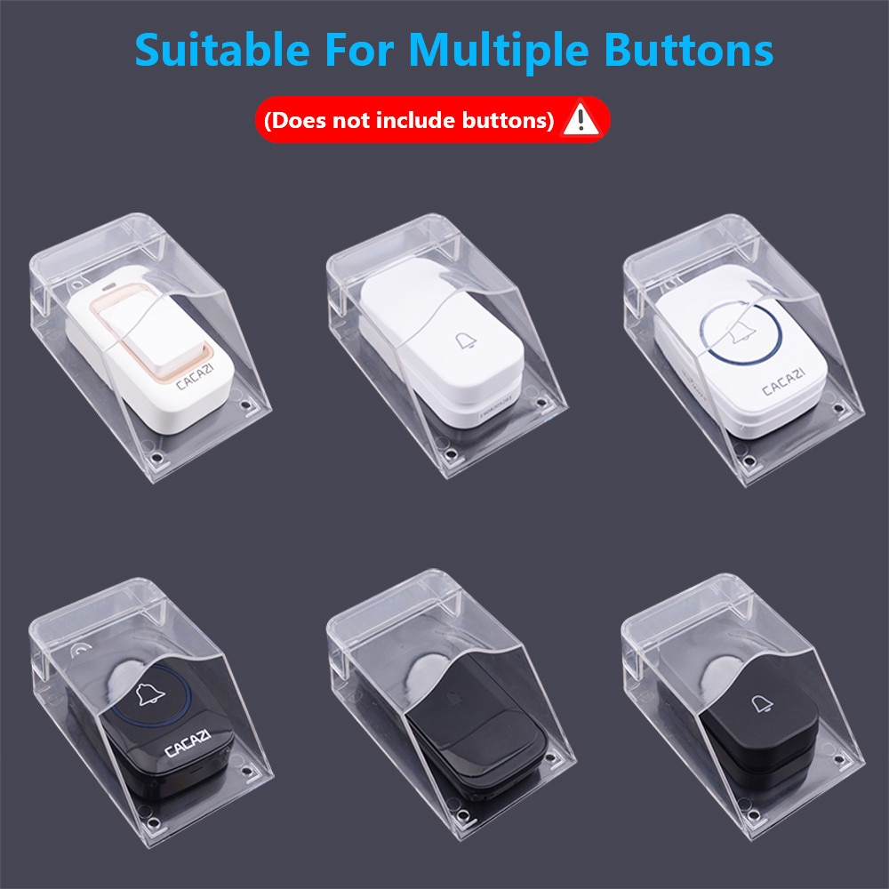 SMATRUL Waterproof cover Wireless Doorbell smart Door Bell ring chime button Transmitter Launchers Heavy rain snow for CACAZI