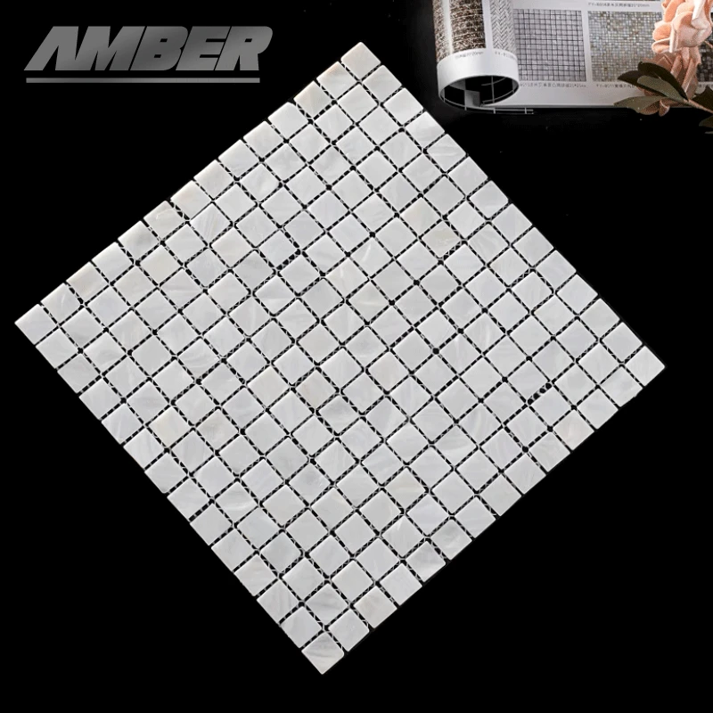 Muszla mozaika masa perłowa naturalna kuchnia backsplash tapeta płytka łazienka tło prysznic dekoracyjny arkusz płytki ścienne: lekki niebieski