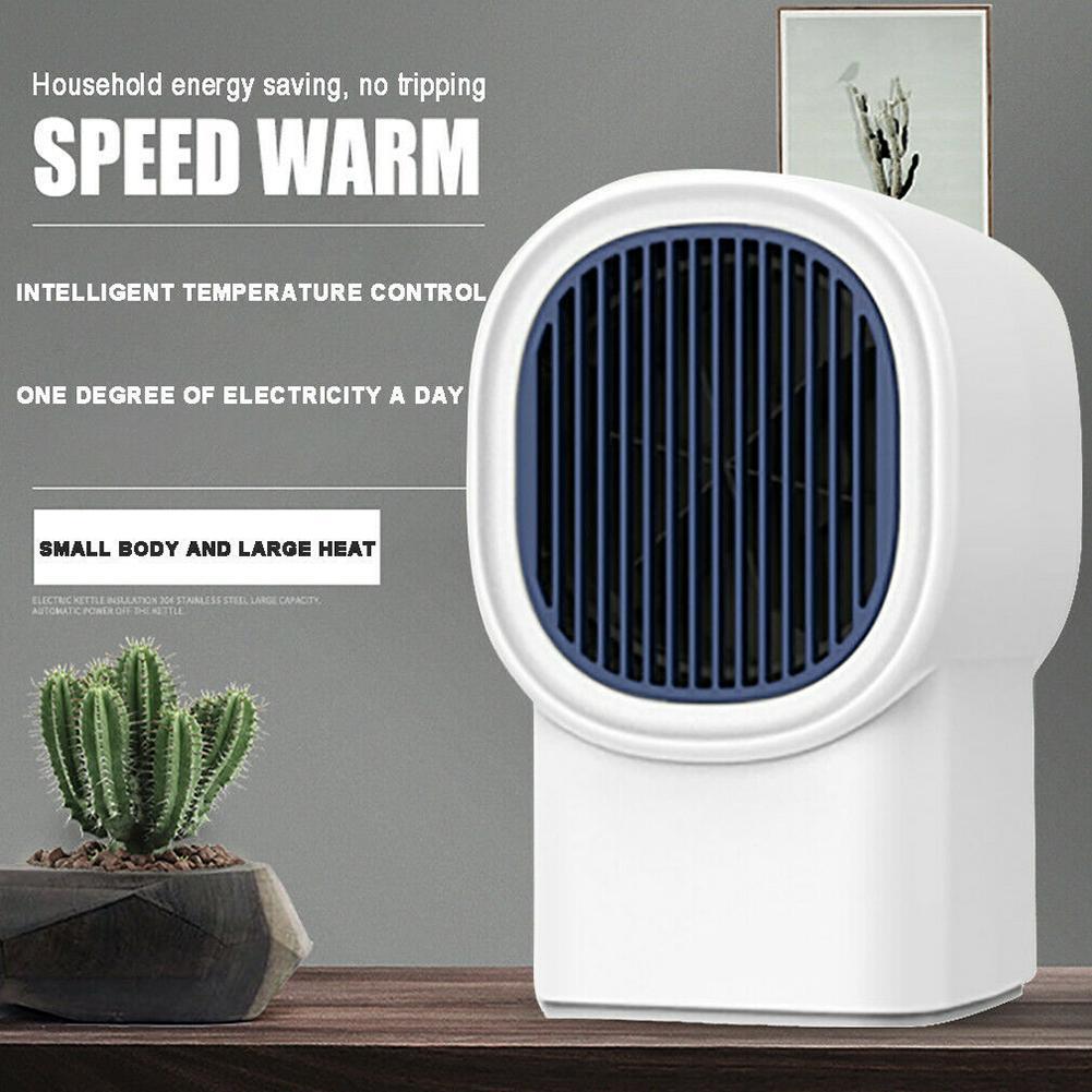 Mini calentador de 400w, radiador de calefacción portátil blanco y negro, ventilador de escritorio portátil de aire para oficina, para calentadores de calentador doméstico Ele Q0P1