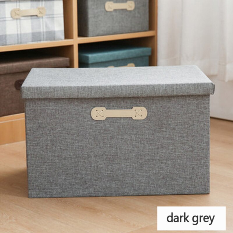 Organizers and Storage Box with Lids Closet Ornament Foldable Cube Baskets for Shelf Large Fabric Storage Bins Clothes Closet: XXL 58x40x35CM / Light Grey