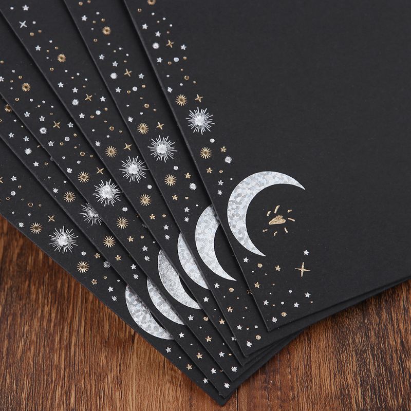 6pcs/pack Starry Sky Writing Letter Envelope Romantic Small Fresh Japanese Style Letter Bag