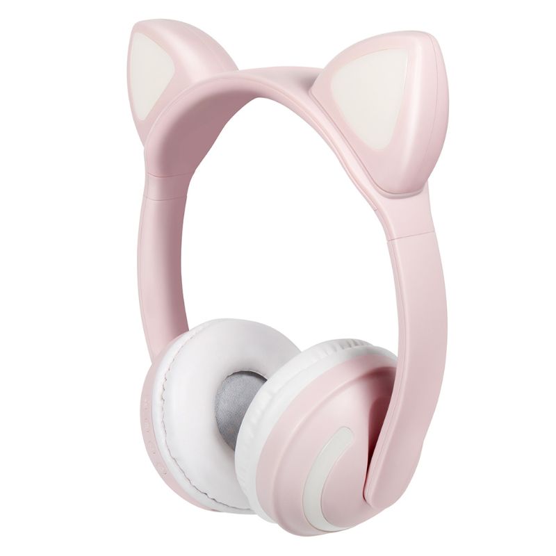Kat Oor Draadloze Bluetooth Headset 5.0 Stereo Geluid Muziek Hoofdtelefoon Oortelefoon