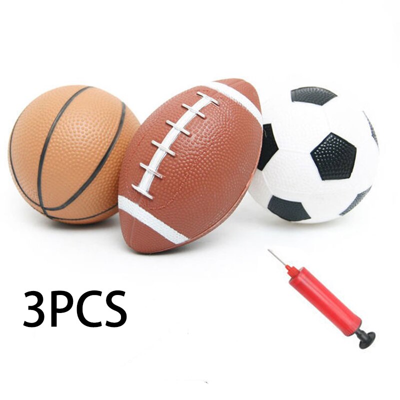 3 stk bold sæt basketball amerikansk fodbold udendørs spil oppusteligt legetøj til baby småbørn børn strand pool bold bade legetøj