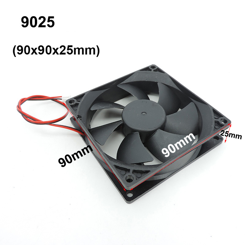 4010 12025 8010 30mm dc 5V 12V 24V ventilador de refrigeración caja de Motor sin escobillas silencioso 40MM 50MM 60MM 70MM 80MM 90MM 120MM para impresión 3D 2PIN