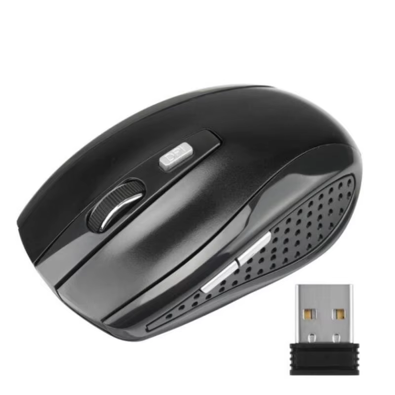 Mouse óptico sem fio 2.4G USB 1600DPI 6D para computador laptop mouse para jogos mouse sem fio de design ergonômico: BRANCO