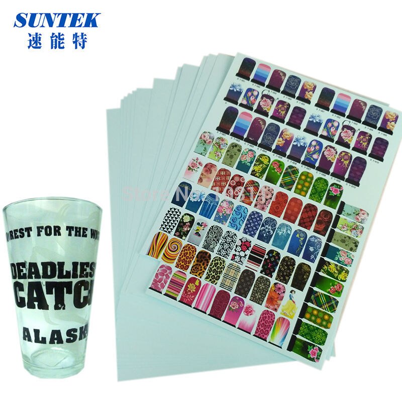 (20pcs/lot) Water Transfer Decal Paper with Blue Based Decal Paper Print by Inkjet Printer