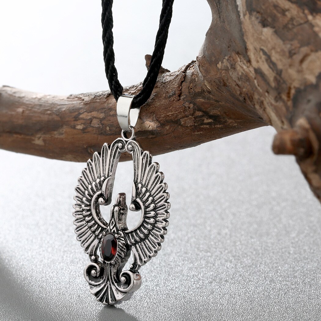 Wangaiyao Temperament Mooie Phoenix Kunstmatige Robijn Hanger Dames Elegante Temperament Slavische Ketting Valentijnsdag D