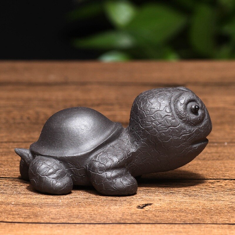 Cute purple clay tea Pet Tortoise tea pot lid holder for teatray teaboard tearoom Decoration Handcrafts Window display: Master No 3