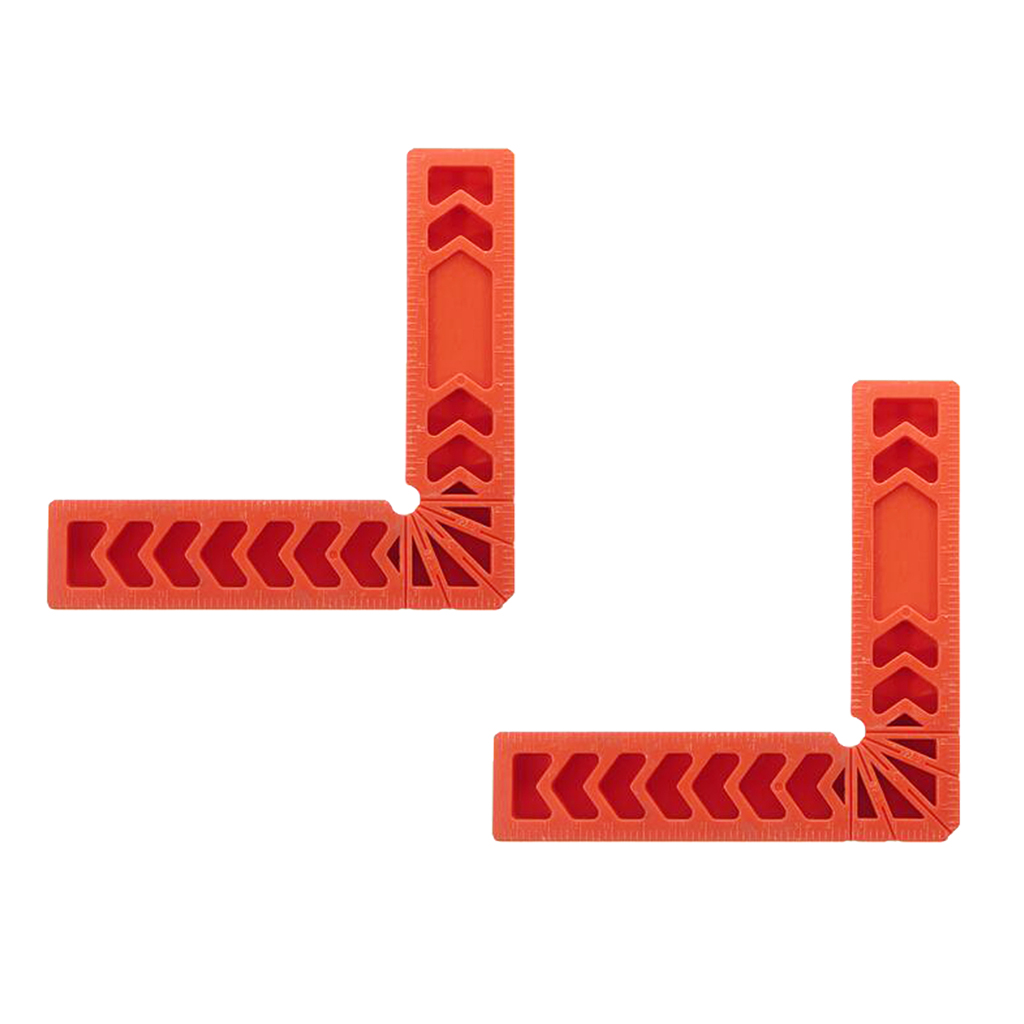 2pcs 90 Deg L Shape Square Right Angle Clamps Corner Clamping Ruler 4inch