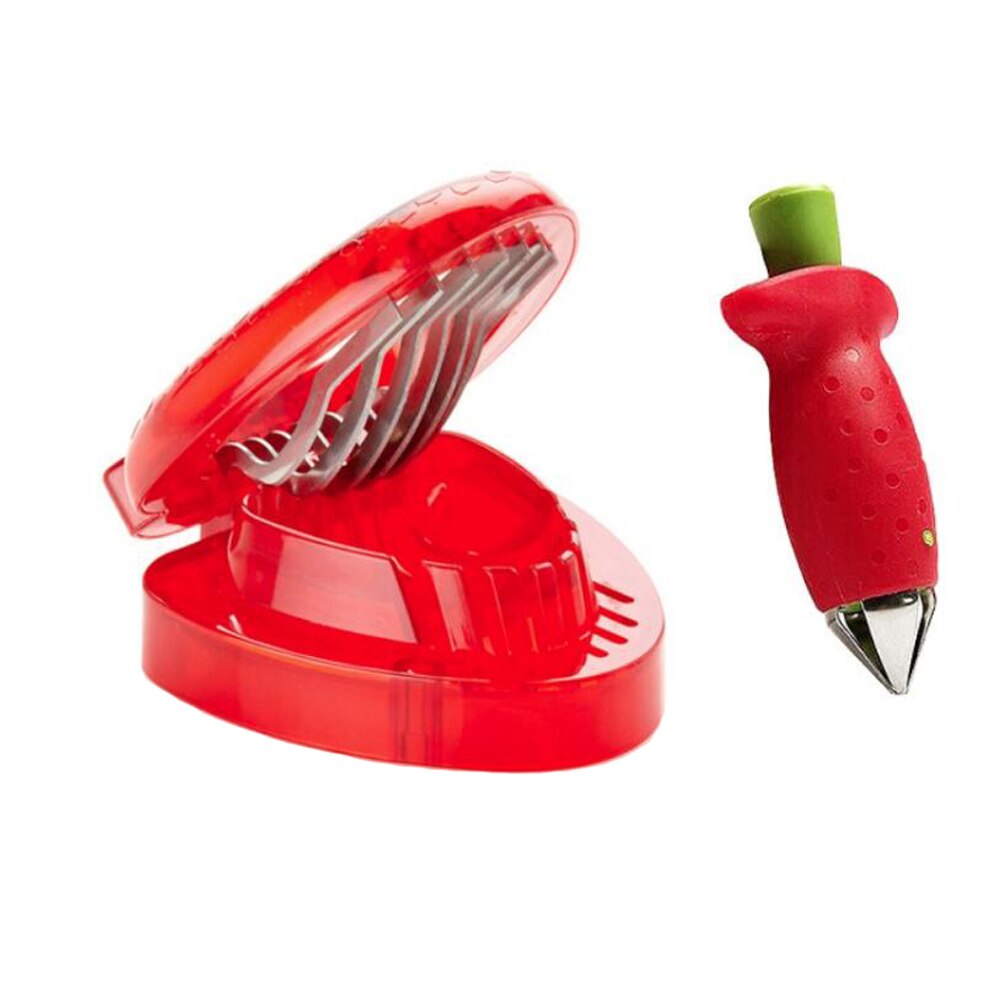 Aardbei Gadget Aardbei Snijmachine Aardbei Corer Aardbei Stem Remover Fruit Cutter Slice Keuken Fruit Groente Tool: C