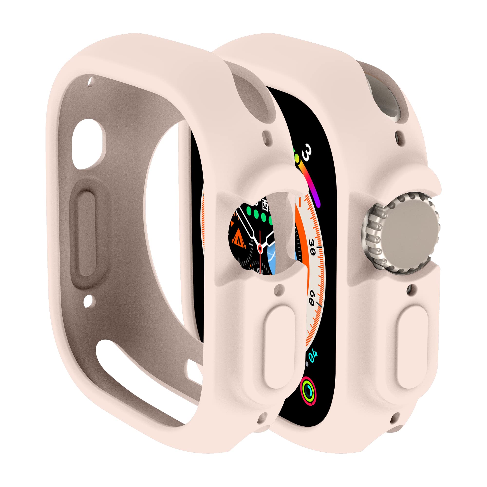 Deksel til eple se ultra 49mm smartklokke beskyttende tpu silikonbeskytter støtfanger tilbehør iwatch serie ultra 49 mm deksel: Grønn