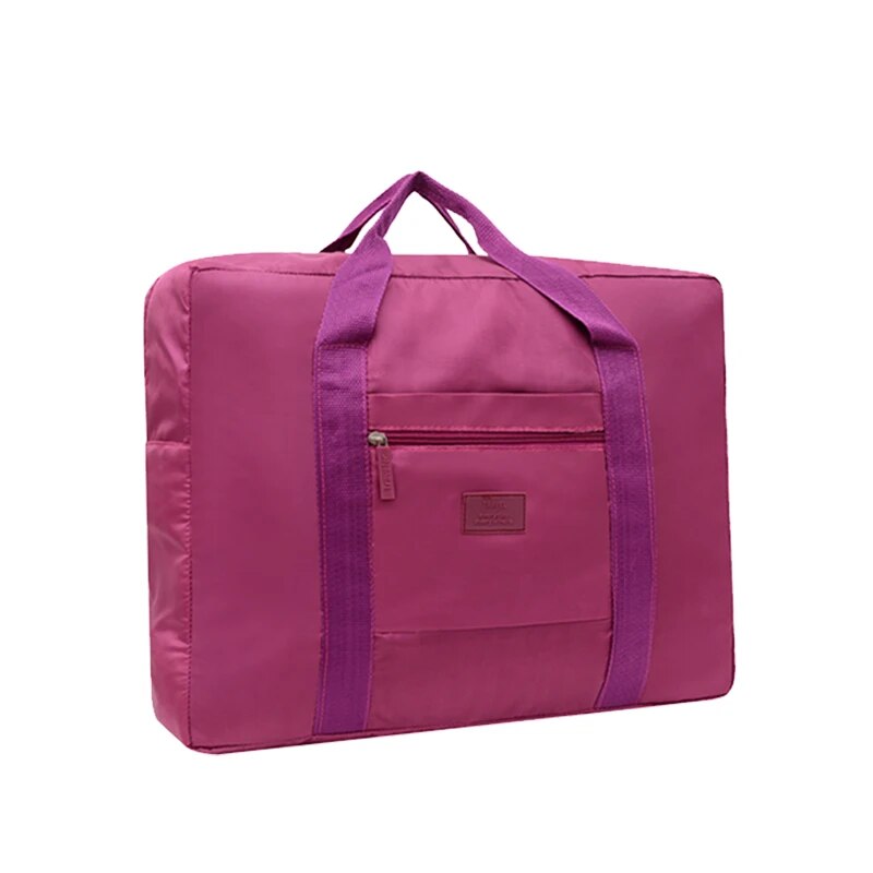 Opvouwbare reistas Lichtgewicht reizende plunjezak voor dames Heren Tote Bag Handbagage Tas Weekender Weekendtas: Rood
