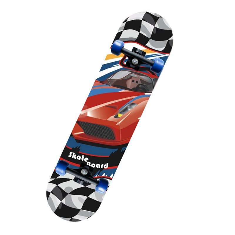 Czterokołowa deskorolka podwójna biegun autostrada szczotka ulica deska drewniana płyta skuter dla dorosłych deskorolka: MULTI